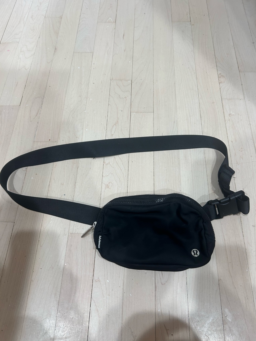 lululemon athletica Black Nylon Sling Belt Bag